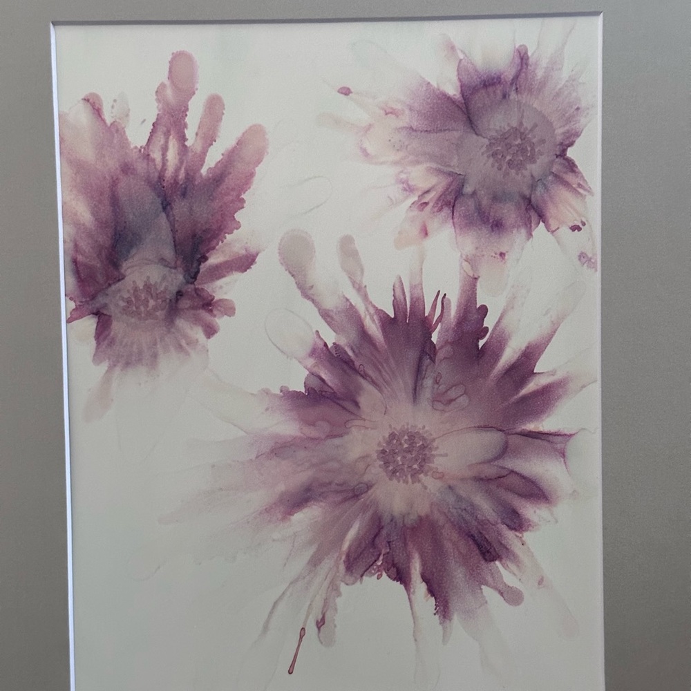 Hand crafted original one of a kind whimsical abstract alcohol ink painting